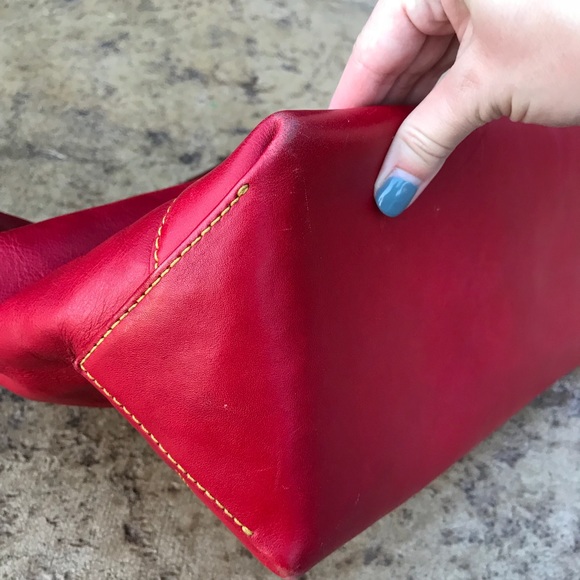 Dooney & Bourke Red Slouch Shoulder Bag - Picture 6 of 8